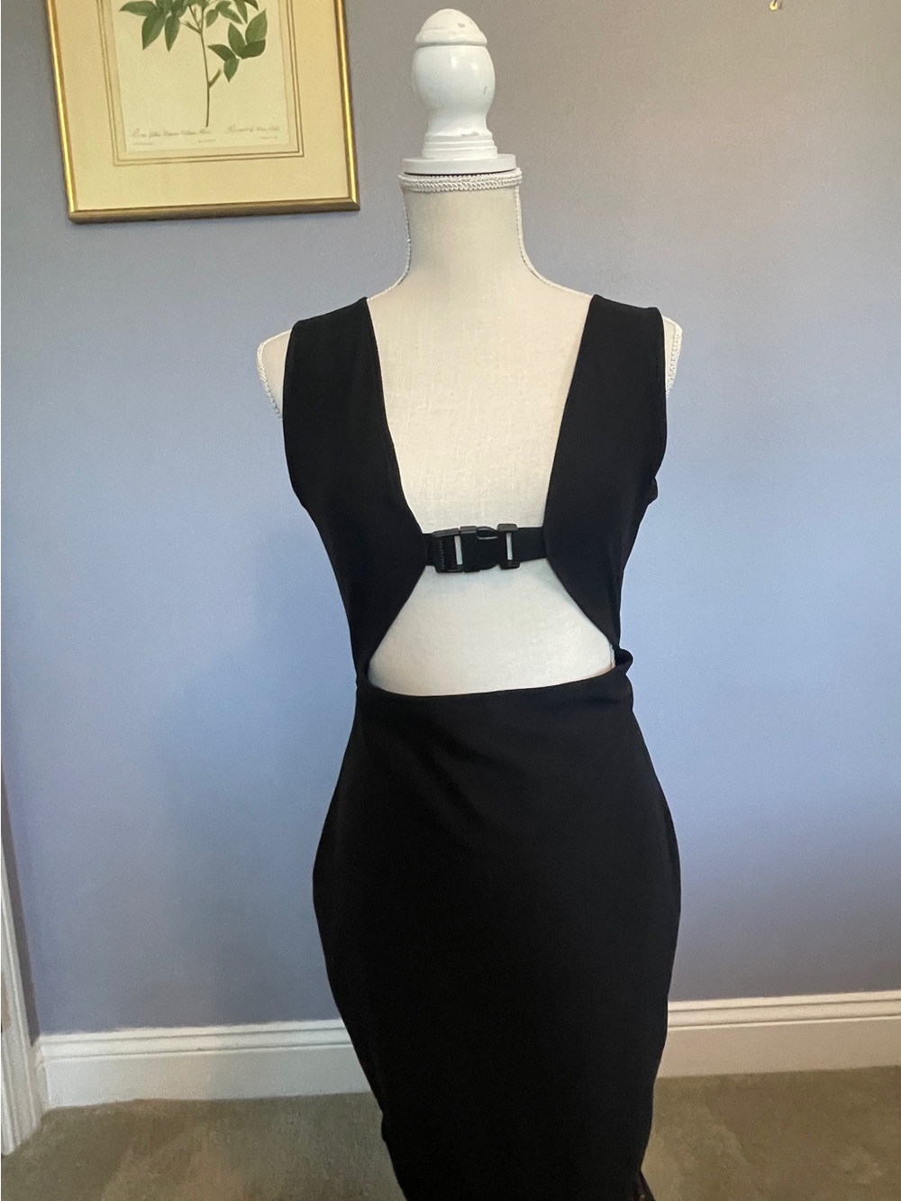 NWT Pretty Little Thing Cutout Bodycon with Buckle Detail size 12